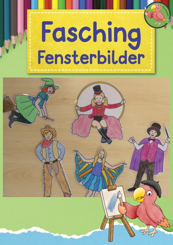 Fasching/ Karneval Fensterbilder