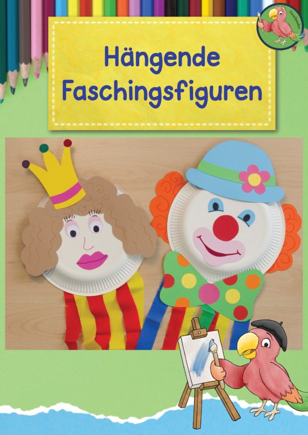 Hängende Faschingsfiguren