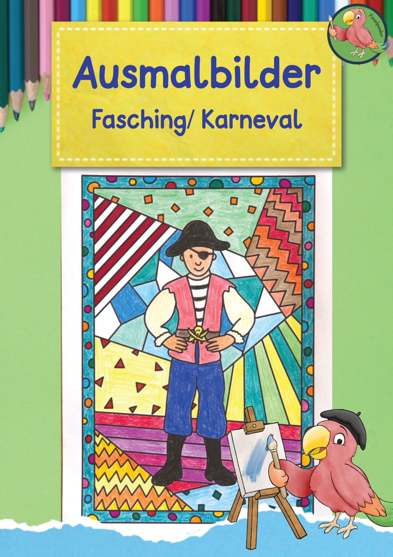 Ausmalbilder zu Fasching/ Karneval