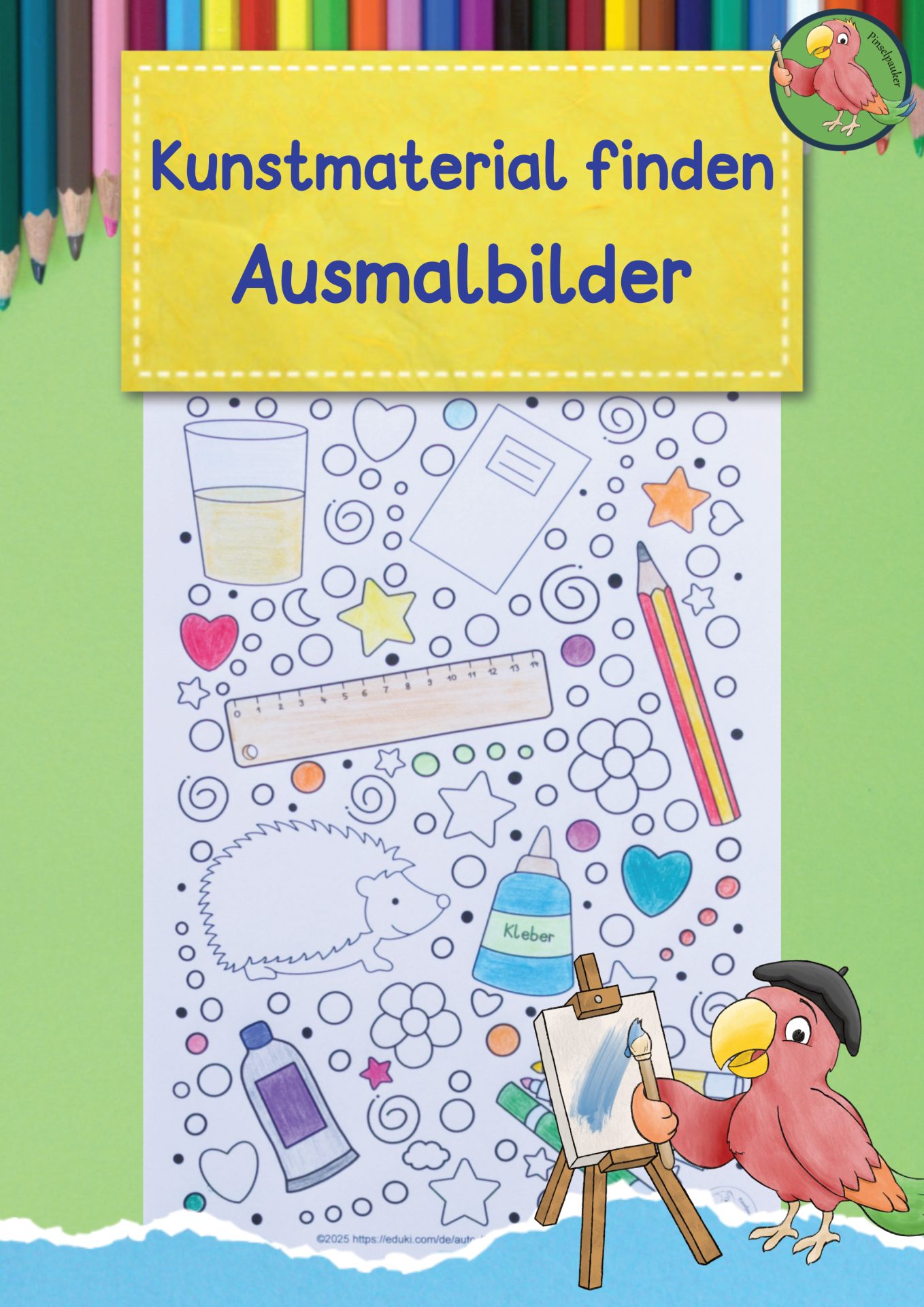 Ausmalbilder Kunstmaterial finden