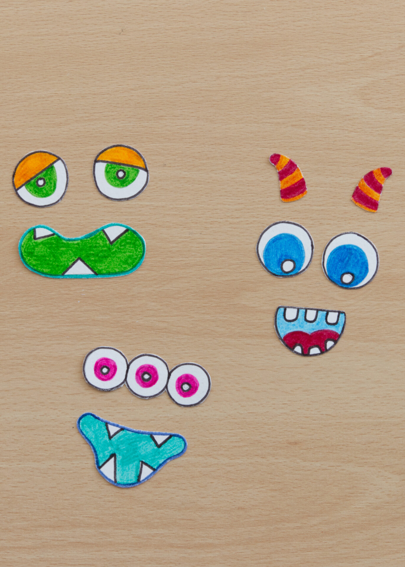 Bunte Farbmonster mit Wasserfarben gestalten – Bild 4