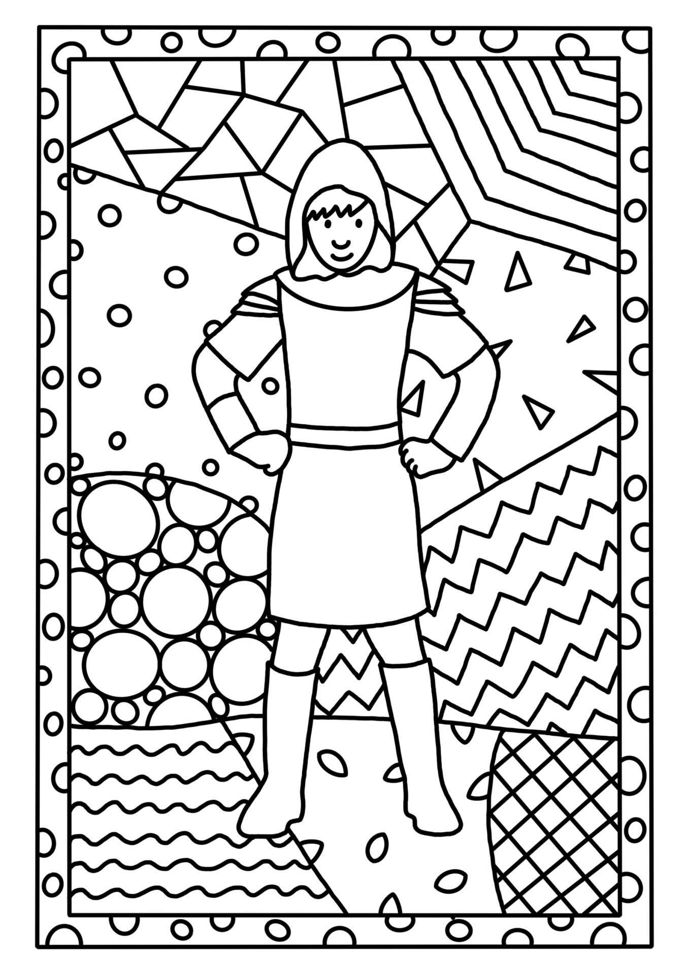 Ausmalbilder zu Fasching/ Karneval – Bild 4