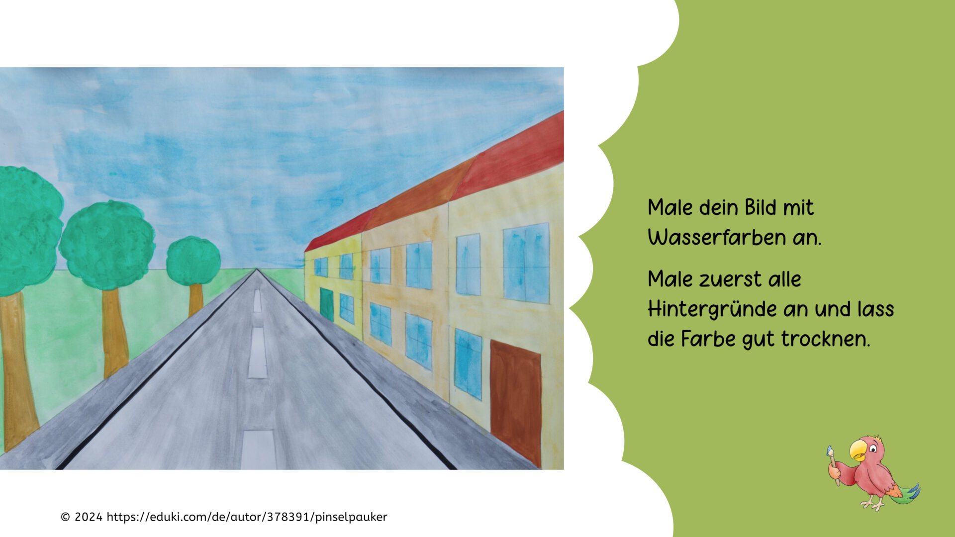 Zeichne ein Bild in der Zentralperspektive – Bild 4