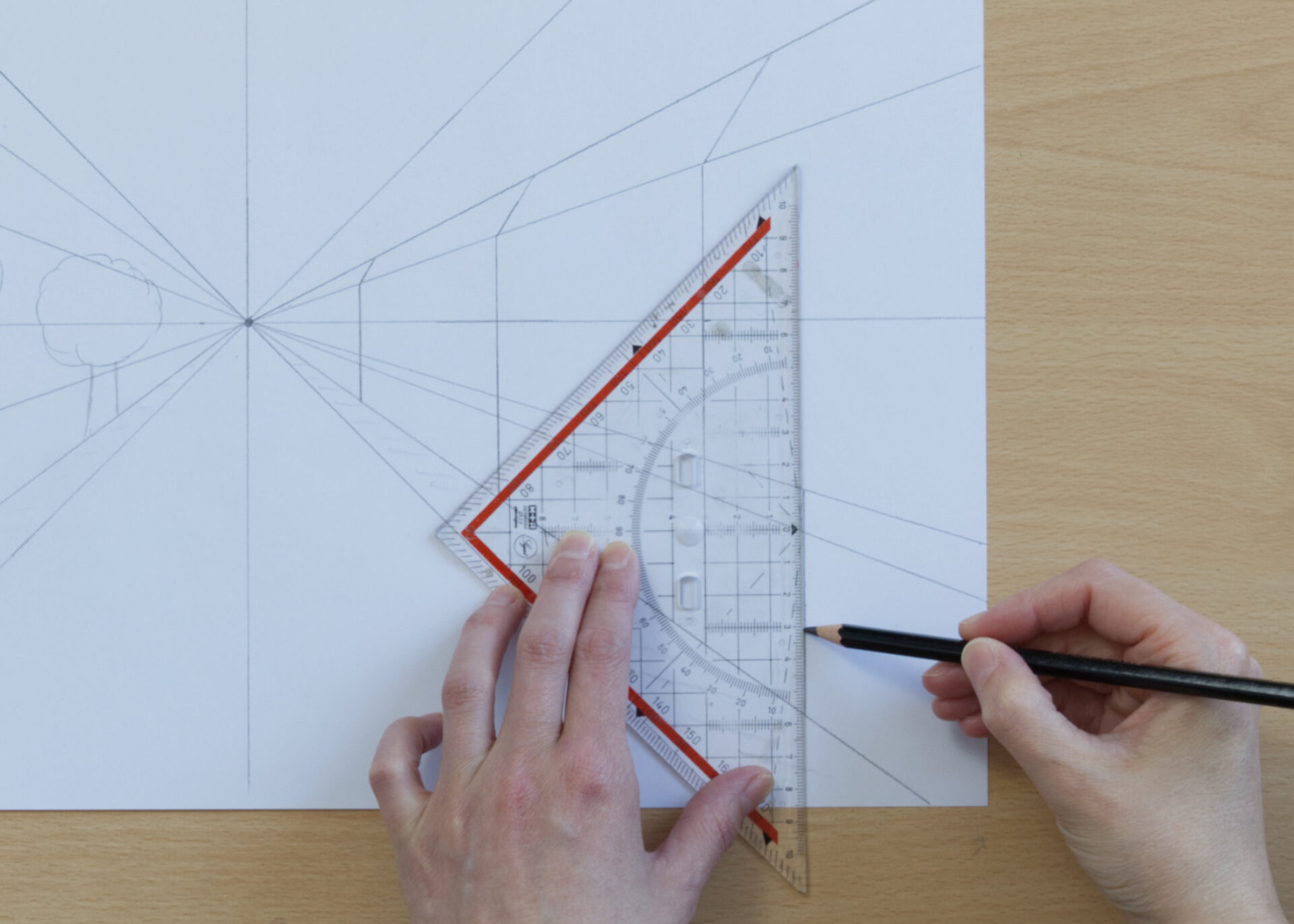 Zeichne ein Bild in der Zentralperspektive – Bild 3