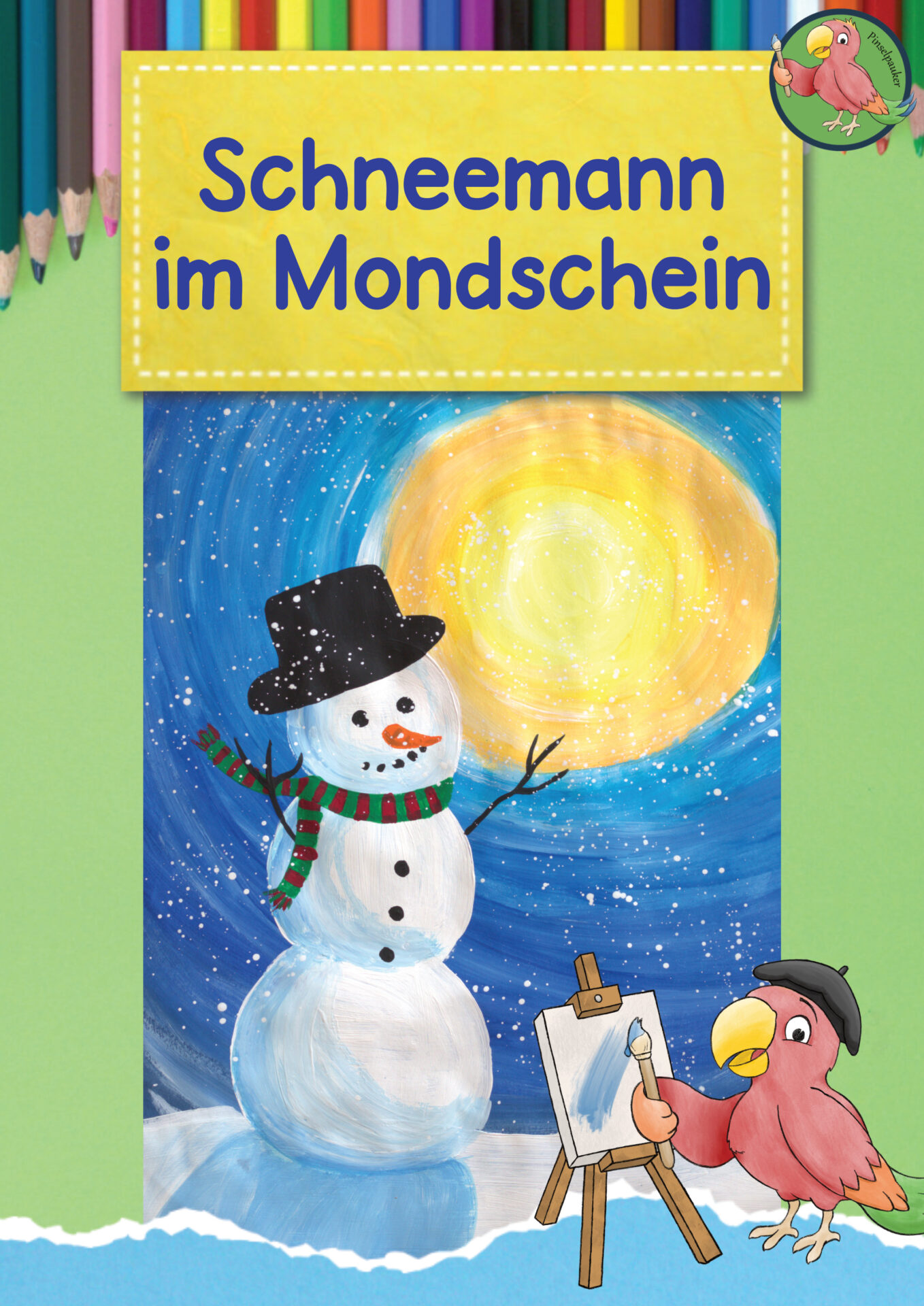 Anleitung Schneemann im Mondsein