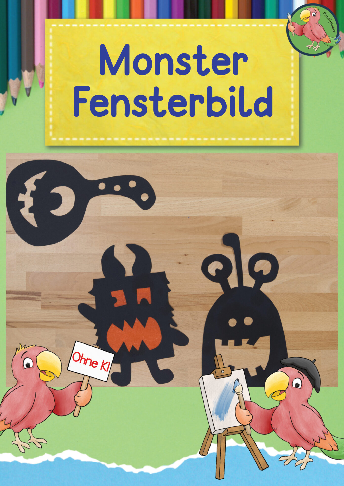 Anleitung Monster Fensterbild