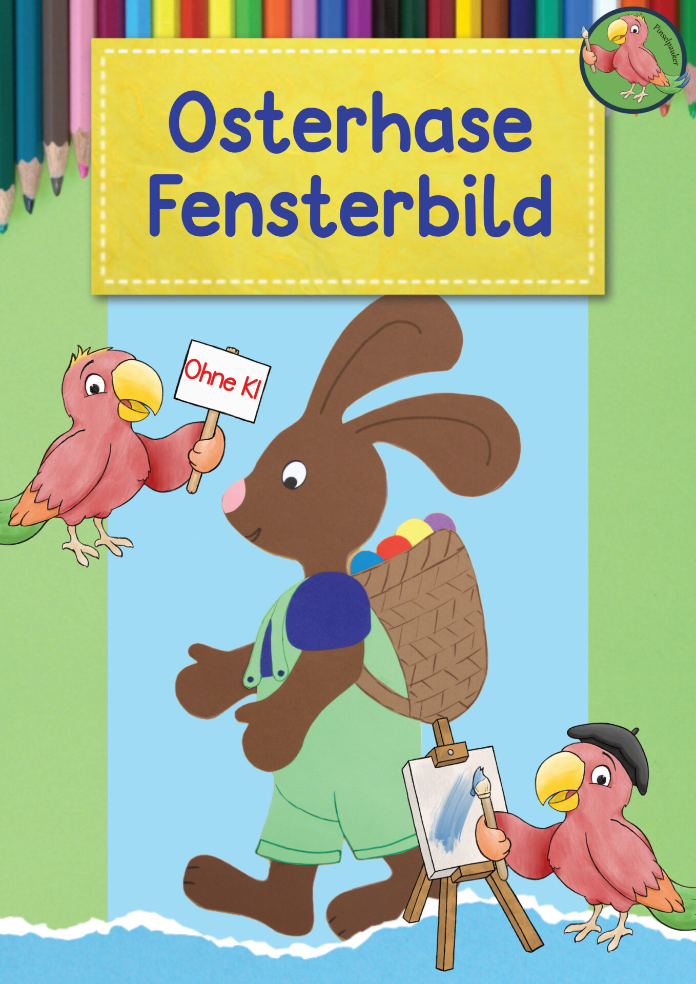 Anleitung Osterhase Fensterbild