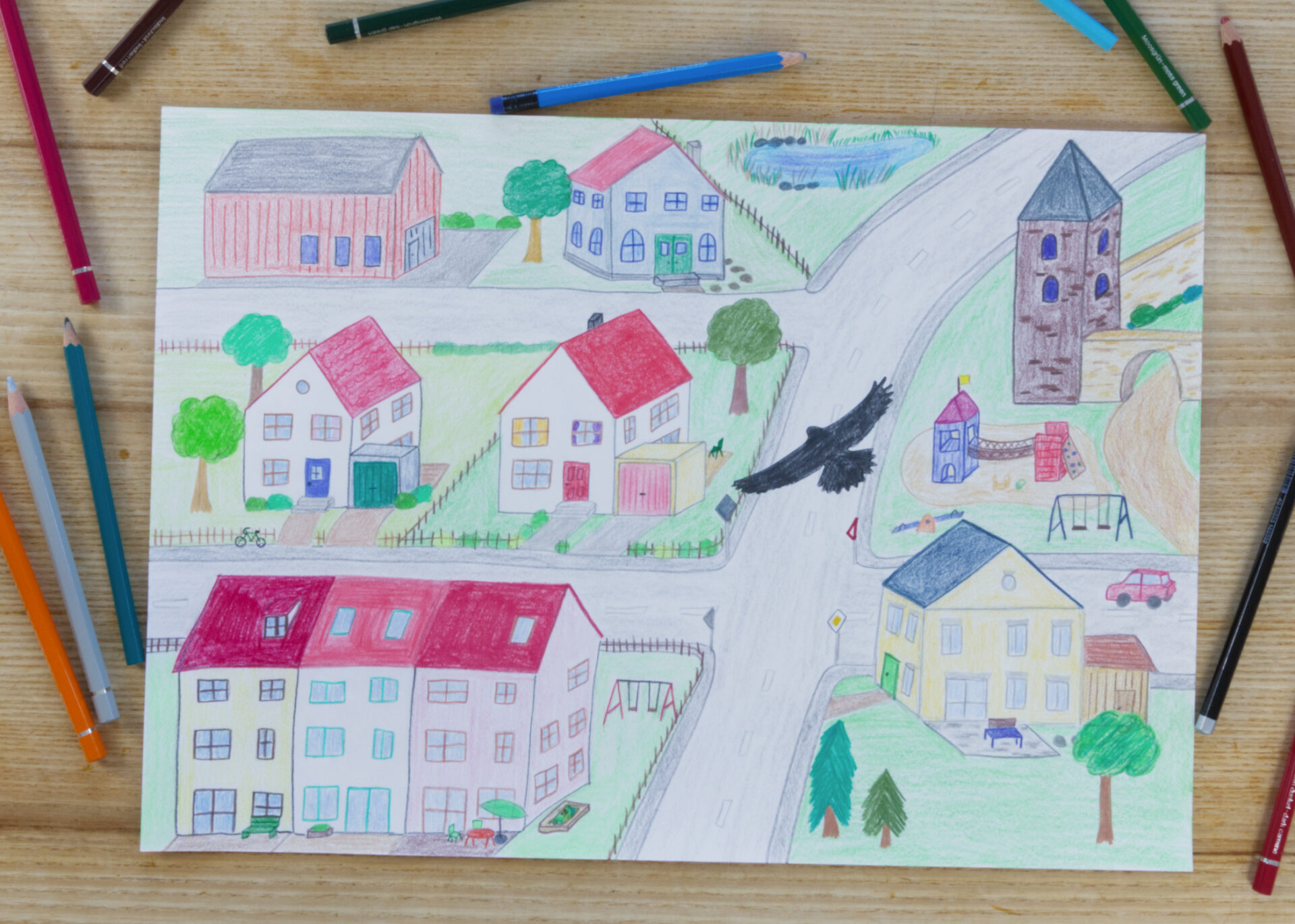 Zeichne ein Bild in der Vogelperspektive – Bild 2