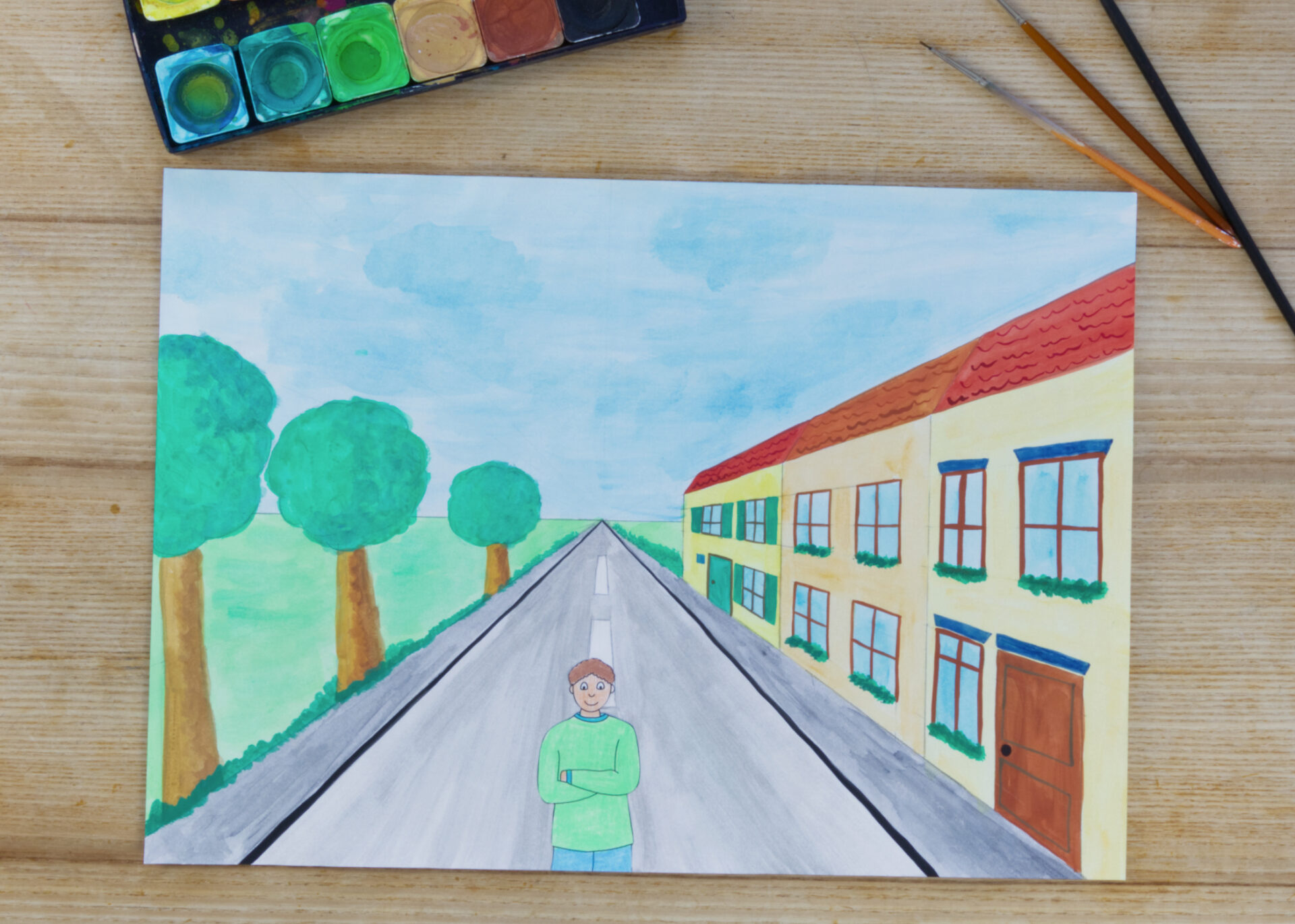 Zeichne ein Bild in der Zentralperspektive – Bild 2